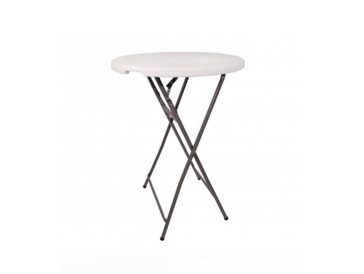 Table mange debout pliable - D 80 x H 110 cm - Blanc