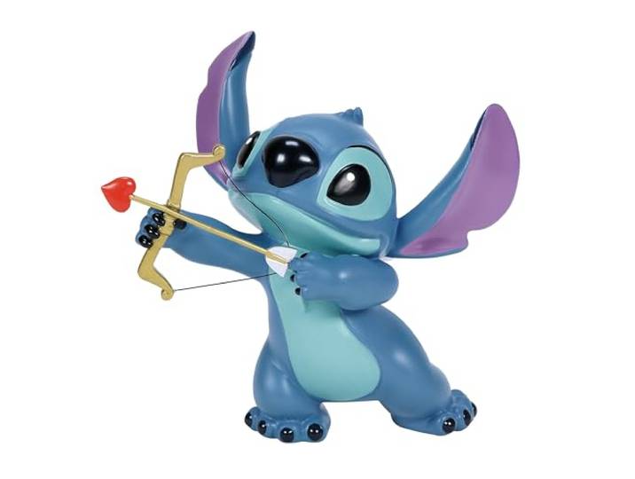 Enesco Disney Showcase Lilo en Stitch Valentijnsdag Cupido-beeldje, 5 inch, veelkleurig