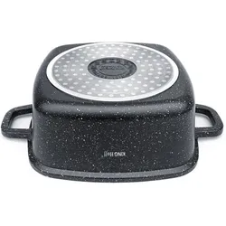 Kinghoff PUODAS MARMURAS 22cm KH-1602 3,7L, Pfanne + Kochtopf, Schwarz