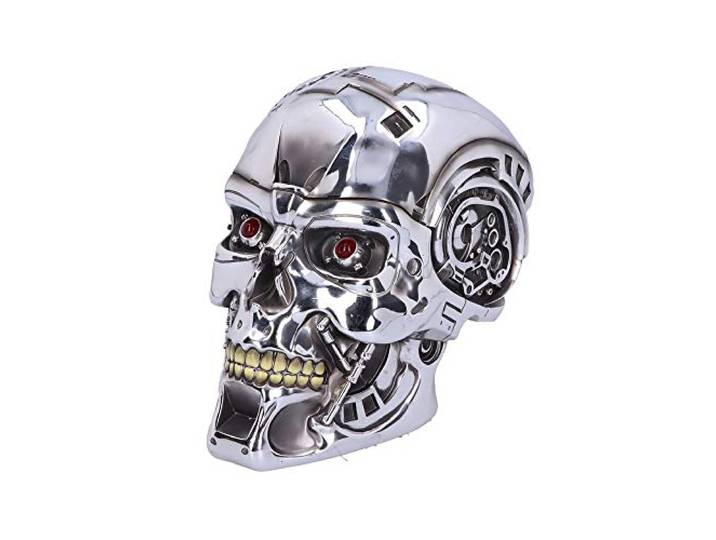 Nemesis Now Officieel gelicentieerde T-800 Terminator-kop, 23 cm, zilver