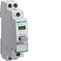 Hager Druckschalter 16A 2S 12V AC LM grün 1PLE