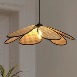 OSRAM Pendelleuchte Decor Rattan Daisy aus Rattan|Stahl mit E27 Fassung beige - Ø 69 cm