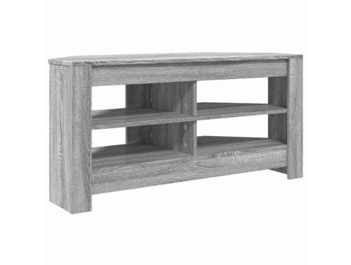 KUPTYERFG Eck TV Schrank Graues Sonoma Holzwerkstoff 102x41x50 cm Platzsparender Eck-Fernsehtisch in Graues Sonoma für Wohnzimmer und Schlafzimmer mit zwei offenen Fächern