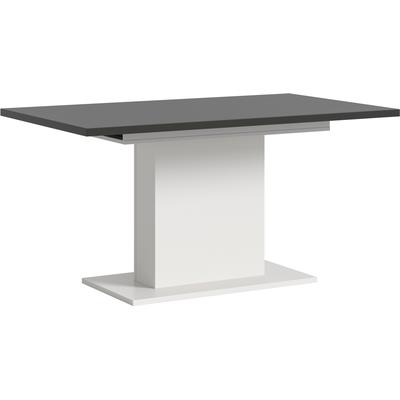 Esstisch HOME AFFAIRE "Motus, ausziehbar 150 -190 cm, inklusive 40 cm Einlegeplatte", schwarz-weiß (weiß, grau nachbildung, weiß nachbildung, grau nachbildung), B:150cm H:76cm T:90cm, Tische, Esstisch, Säulengestell mit Bodenplatte, Tisch,...