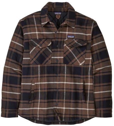 Patagonia Pataginia Mens LW Insulated Fjord Flannel Shirt, Outdoor / Molasses Brown L