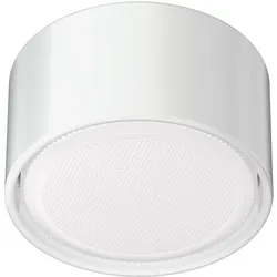 ledscom.de GX53 Porzellan Aufbauleuchte KLU, rund, weiß, 91mm Ø, inkl. GX53 LED Lampe, 509lm warmweiß