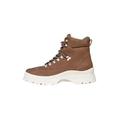 Schnürboots N91 "Style Choice FI Businessschuh", Damen, Gr. 42, braun (dunkelbraun), Leder, Schuhe Schnürboots, Herren Schnürboots Leder handgefertigt, Hikingboots