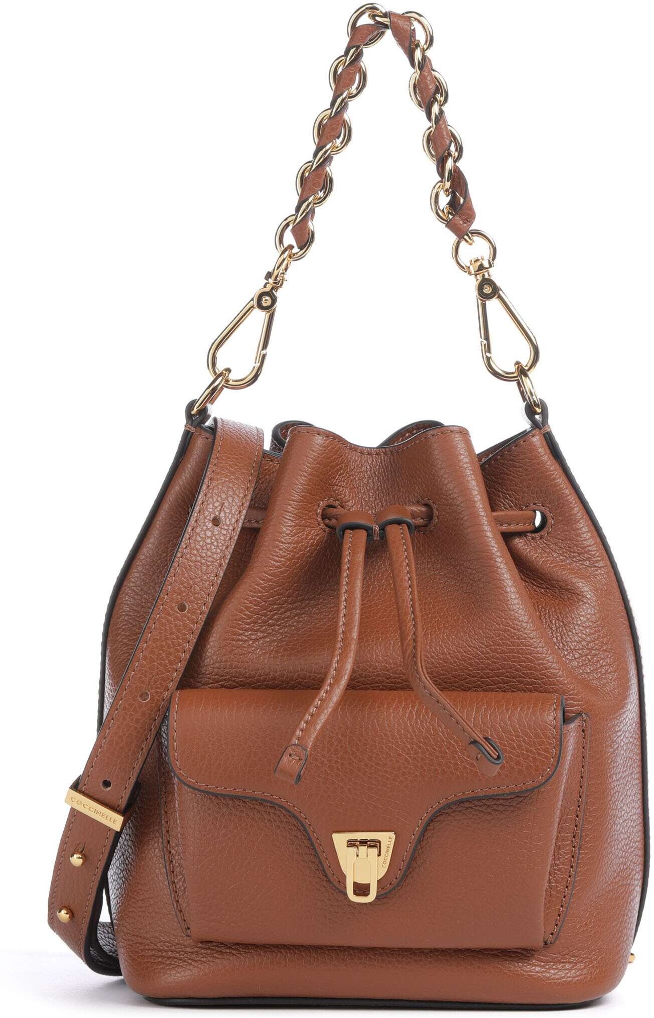 Coccinelle Beat Generation Bucket Handtasche aus Leder, braun