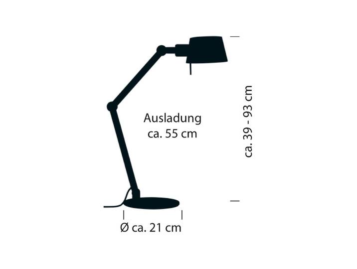 Bureaulamp Medo, crème / amber, Werkkamer / Kantoor, metaal, Modern, bureaulamp