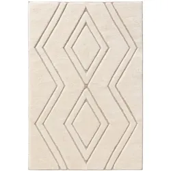 benuta Pop Kurzflor Teppich Elanie Cream/Beige 140x200 cm - Moderner Kurzflor-Teppich für Wohnzimmer