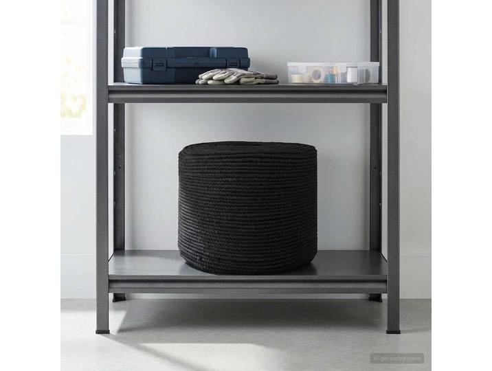 vidaXL Baumwollseil 6 mm 100 m Schwarz 100% Baumwolle