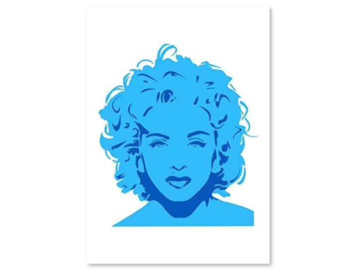 QBIX Madonna Stencil - 2 lagen A3 Size - Herbruikbare Kids vriendelijke DIY Stencil voor schilderijen, Bakken, Ambachten, Muur, Meubilair