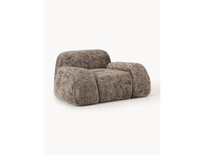 Fauteuil lounge en peluche-bouclette Wolke