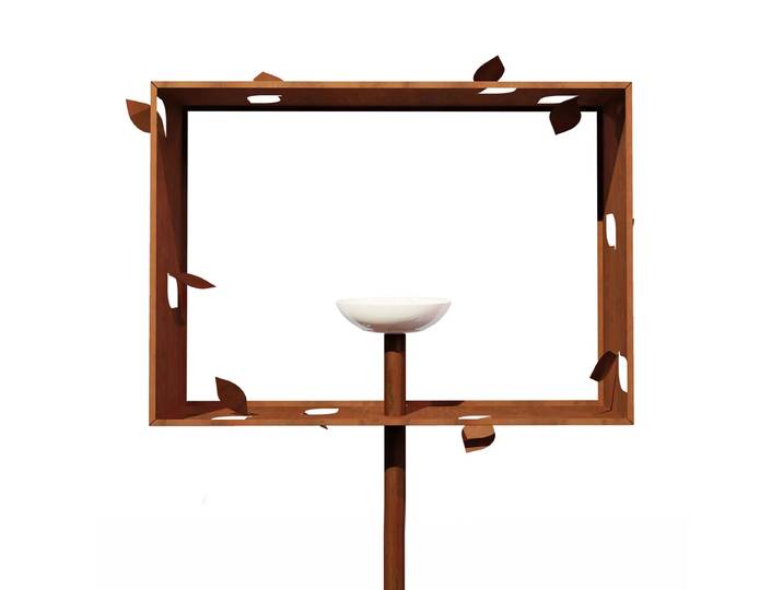Frederik Roijé - Frame Vogelfutterstelle, corrosion brown