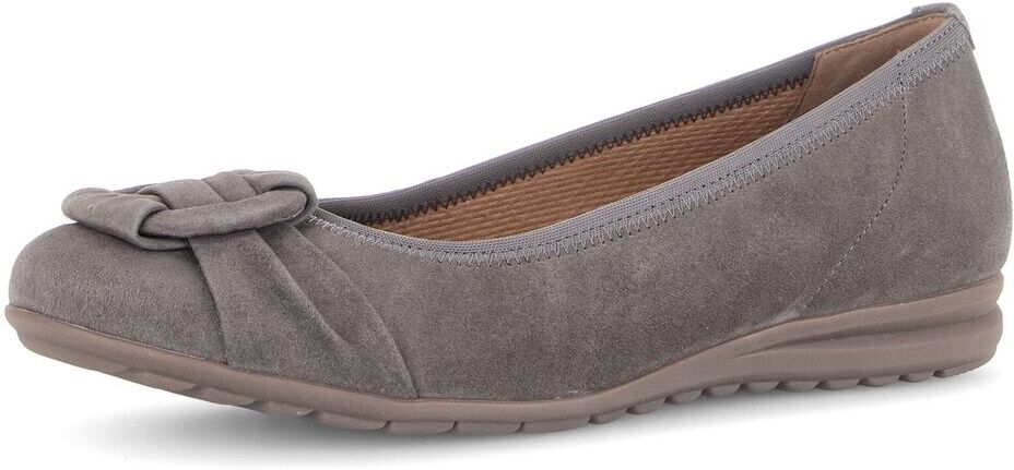 Ballerina GABOR "Sportliche Ballerina", Damen, Gr. 37,5, grau, Schuhe Ballerina