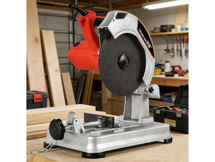 Mini scie à découper de profil, mini scie de table 220V 0-45 degrés, scie électrique de table pour couper le métal, le bois, le plastique