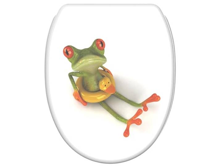 Sanilo WC Sitz mit Absenkautomatik & Quick-Release aus Holz, Froggy