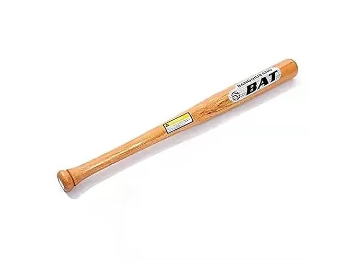 1 batte de baseball d'entraînement pour enfants, 54 cm, en bois massif, accessoire de compétition, bâton de softball absorbant les chocs