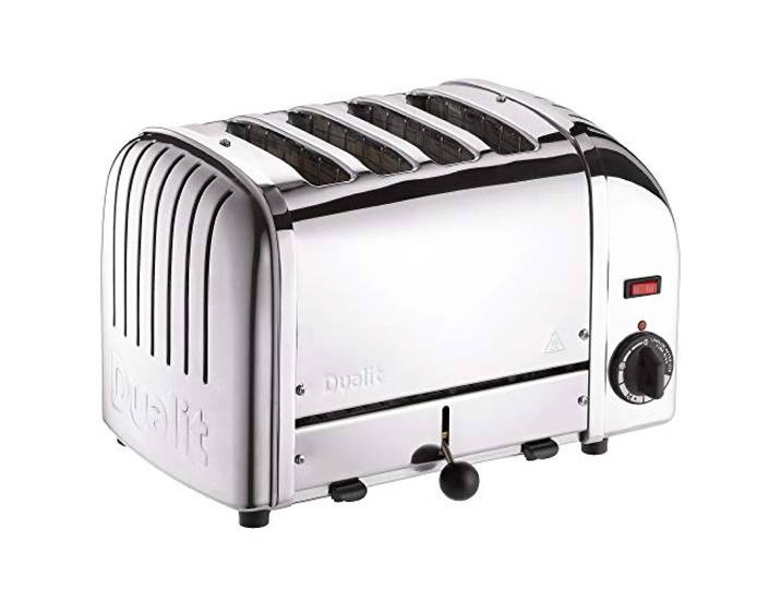 Dualit Grille-pain 4 tranches en acier inoxydable Argenté.