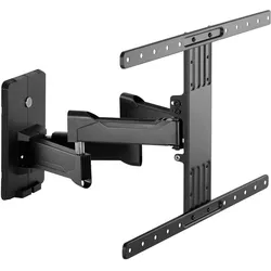 myWall TV Wandhalterung Vollbeweglicher Wandhalter für Flachbildschirme (Wand, 45 kg, 37" - 80"), TV Wandhalterung, Schwarz