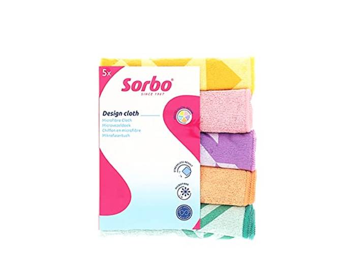 Sorbo 5 stuks extra grote microvezelreinigingsdoeken, multifunctionele reinigingsdoeken, streepvrij, super absorberend en wasbaar doekdoekje, geschikt voor autoreiniging, huis, keuken, ramen