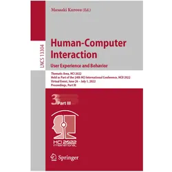 Human-Computer Interaction. User Experience and Behavior, Fachbücher von Masaaki Kurosu