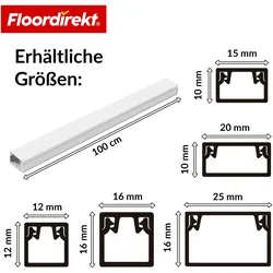 Floordirekt, Kabelschutz + Kabelführung, Kabelkanal Oskar (Kabelkanal, 100 cm)