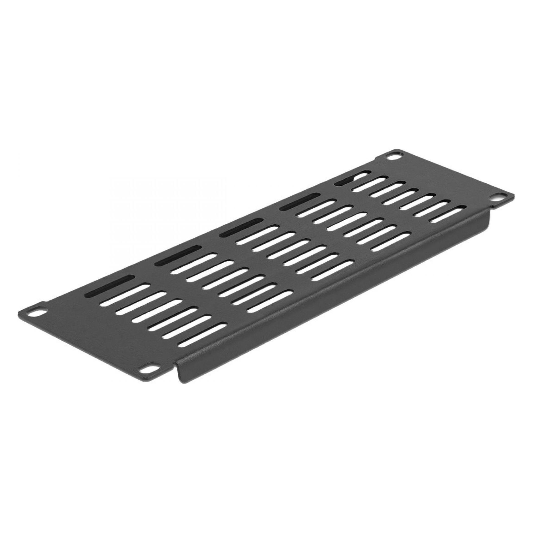 Delock 10? Netzwerkschrank Panel mit Lüftungsschlitzen horizontal 2 HE schwarz (66840)