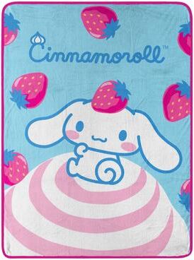 Hello Kitty Cinnamoroll Strawberry Bun Micro Raschel Throw Blanket