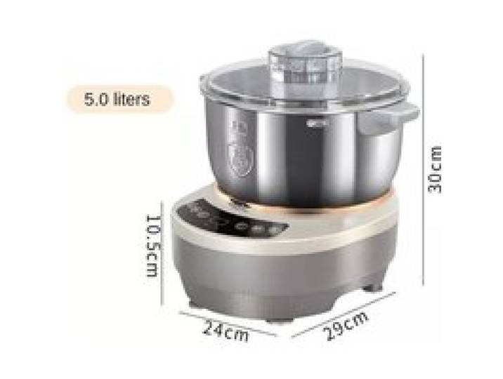 Machine à Pétrir Électrique 5L Fonction Fermentation 200W Bol Inox Idéal pour Pain et Pizza