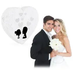 Relaxdays Pinata Hochzeit Weiß,Schwarz