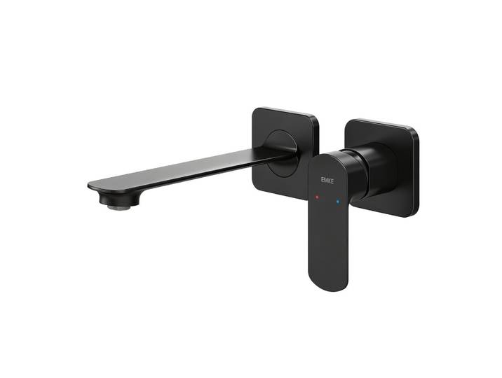 WASCHTISCHARMATUR Modular Ventilkernzertifizierung Messing Schwarz Matt