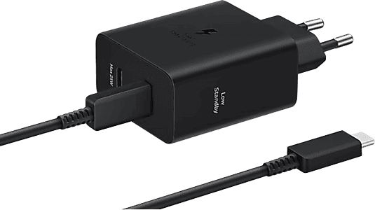 Cargador móvil - Samsung EP-T5020XBEGEU, 50W, Super Fast Charging, Con cable, Negro