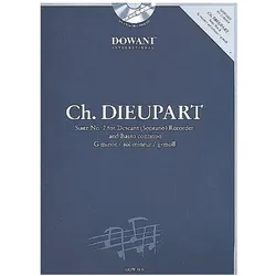 Suite g-Moll Nr.2 (+CD) für Sopranblockflöte und Klavier, Schulbücher von Charles Francois Dieupart