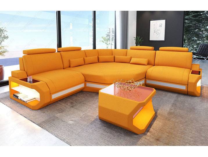 Mini Stoff Ecksofa Asti L-Form