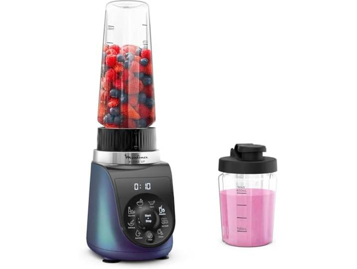 Moulinex Blend Up Mixer, krachtig, 1000 W, 8 automatische programma's, ijsvermaler, LM19H4F0
