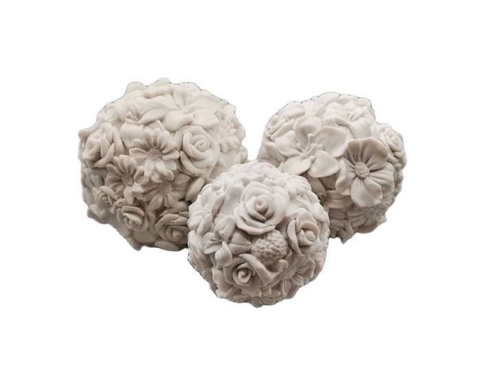 Moules à bougies en Silicone boule de fleur 3D, boule de Rose, savon, bricolage, aromathérapie, artisanat en gypse polymère pour la décoration de la maison