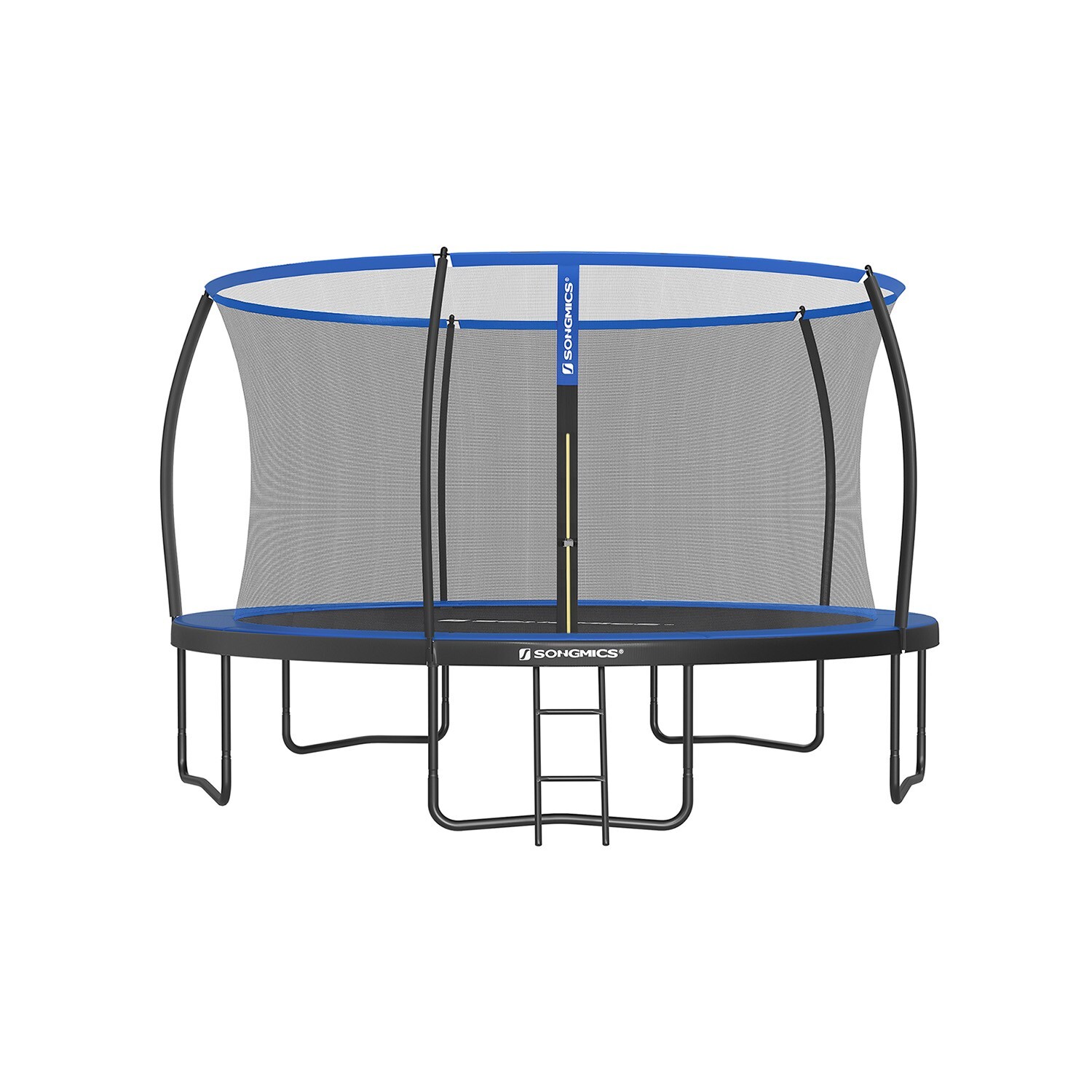 Famanu Trampolin PRO - 427 cm blau - mit Sicherheitsnetz & Leiter