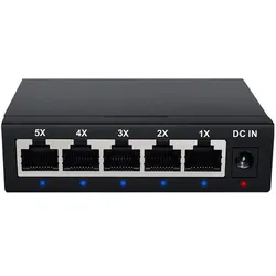 D2 Diffusion Switch Ethernet Gigabit 5 ports 10/100/1000 Mbps Boitier métal (5 Ports), Netzwerk Switch