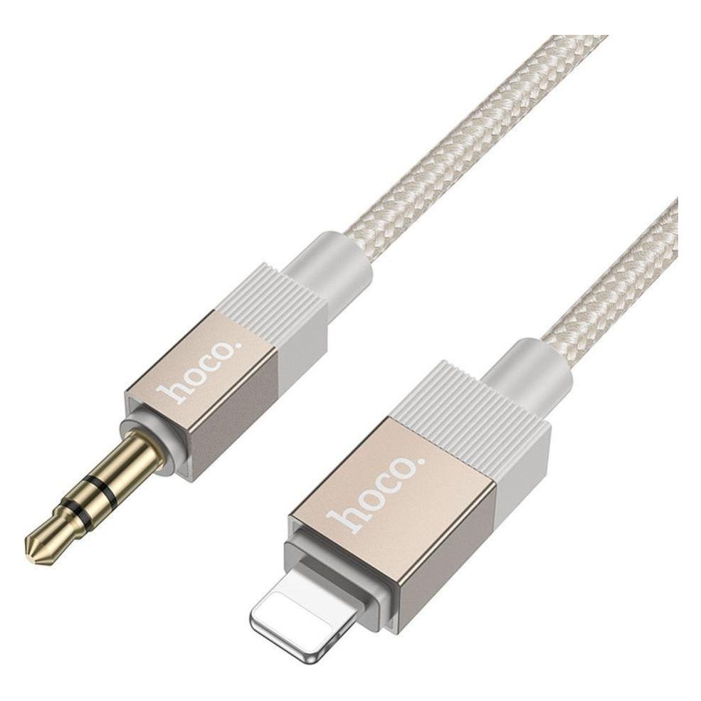 Hoco Cable Cable AUX Jack 3,5 mm (male) to Lightning (male) 1 m UPA32A gold (1 m, AUX Kabel) (6942007650892)
