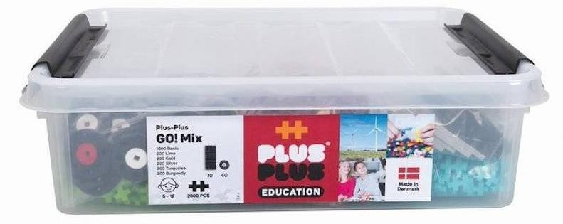 Klocki Plus Plus Mini Mix met 2600 stuks, 10 plaatjes en 40 wielen