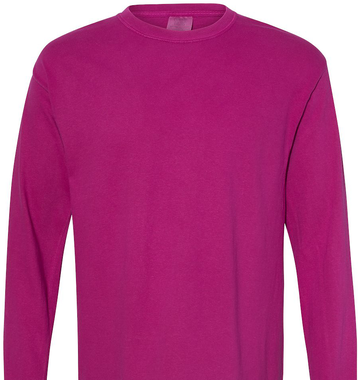 Comfort Colors C6014 Adult Long Sleeve Top in Boysenberry size 3XL   Ringspun Cotton 6014, CC6014