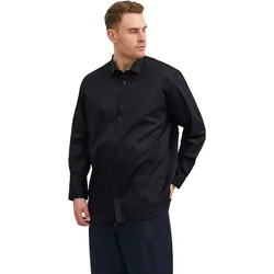 Jack & Jones Herren Freizeit Hemd JPRBLACARDIFF Relaxed Fit Plussize - White LOOSE FIT 12235157 - 4XL