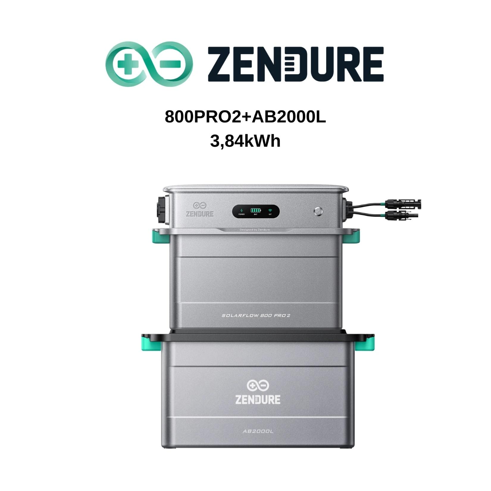 Zendure SolarFlow 800 Pro2 + AB2000L 3,84kWh Solarspeicher 0% MwSt