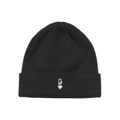 Beanie MISS TEE "Miss Tee Queen Card Heavy Knit Beanie", Damen, Gr. onesize, schwarz, Kunstfaser, Mützen Beanie