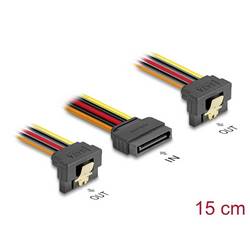 Delock Strom Anschlusskabel [1x SATA-Strom-Stecker 15pol. - 2x SATA-Strom-Buchse 15pol.] 15 cm Mehrfarbig 60145