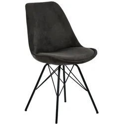 2er-Set Actona Stuhl Eris Cord Grau Anthrazit