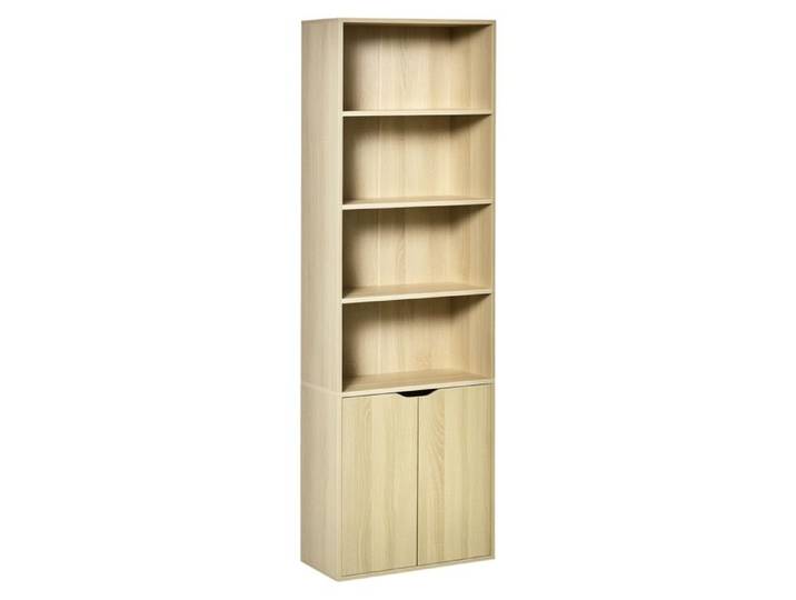 Bibliothèque - HOMCOM - 4 compartiments - meuble de rangement livres - 59x29x180 cm - Bois naturel