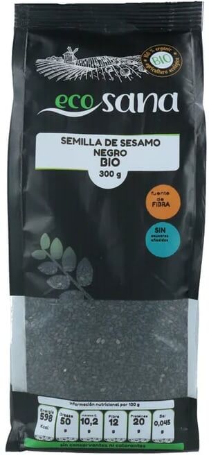 Ecosana SEMENTES DE SÉSAMO PRETO BIO 300g