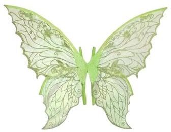 Inspired Finds Sparkling Fairy Butterfly Wings Costume For Halloween, Cosplay And Dress Up Parties lime Green